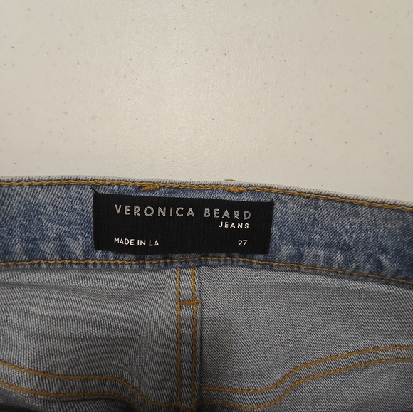 Veronica Beard Joey Straight Leg Jean in‎ Silverwood Size 27 Raw Hemline - Picture 9 of 11